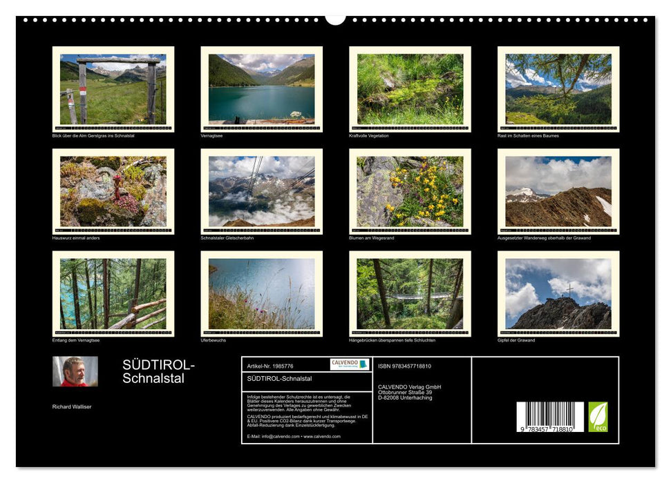 SÜDTIROL-Schnalstal (CALVENDO Premium Wandkalender 2026)