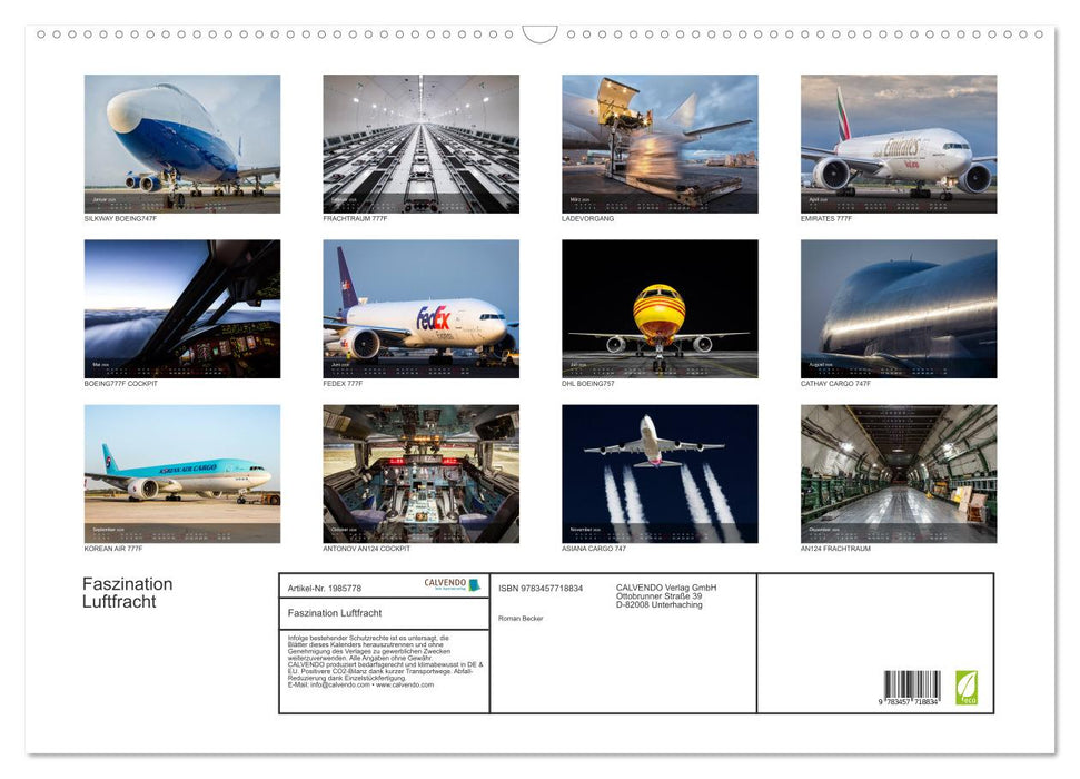 Faszination Luftfracht (CALVENDO Wandkalender 2026)