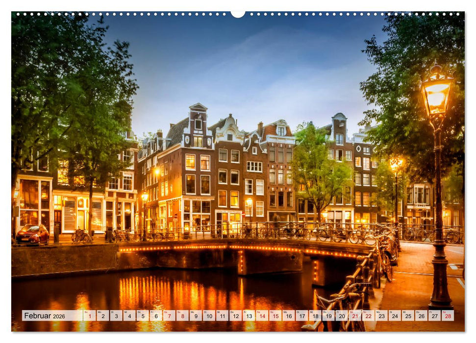 AMSTERDAM Idylle und Historie (CALVENDO Premium Wandkalender 2026)