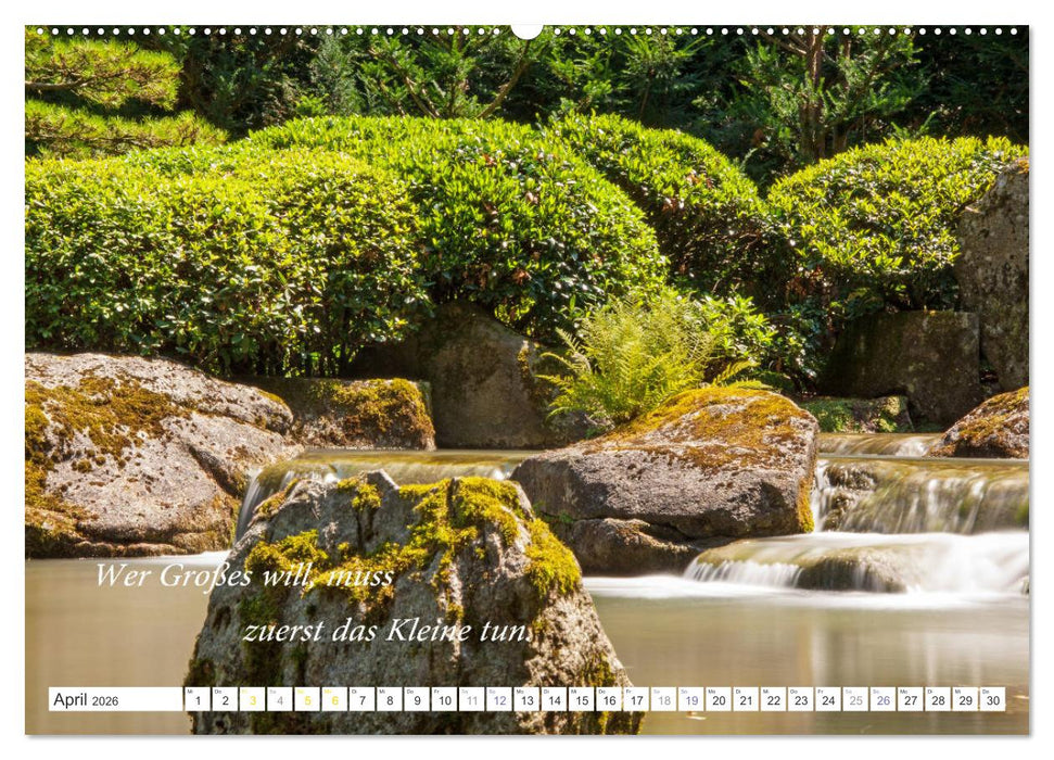 Stille. Japanische Gartenkunst und Weisheiten (CALVENDO Premium Wandkalender 2026)