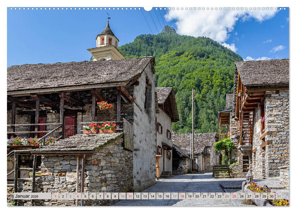 Ticino romantico (CALVENDO Premium Wandkalender 2026)