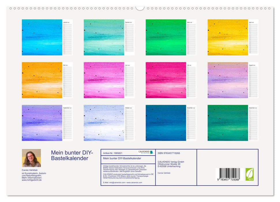 Mein bunter DIY-Bastelkalender (CALVENDO Premium Wandkalender 2026)