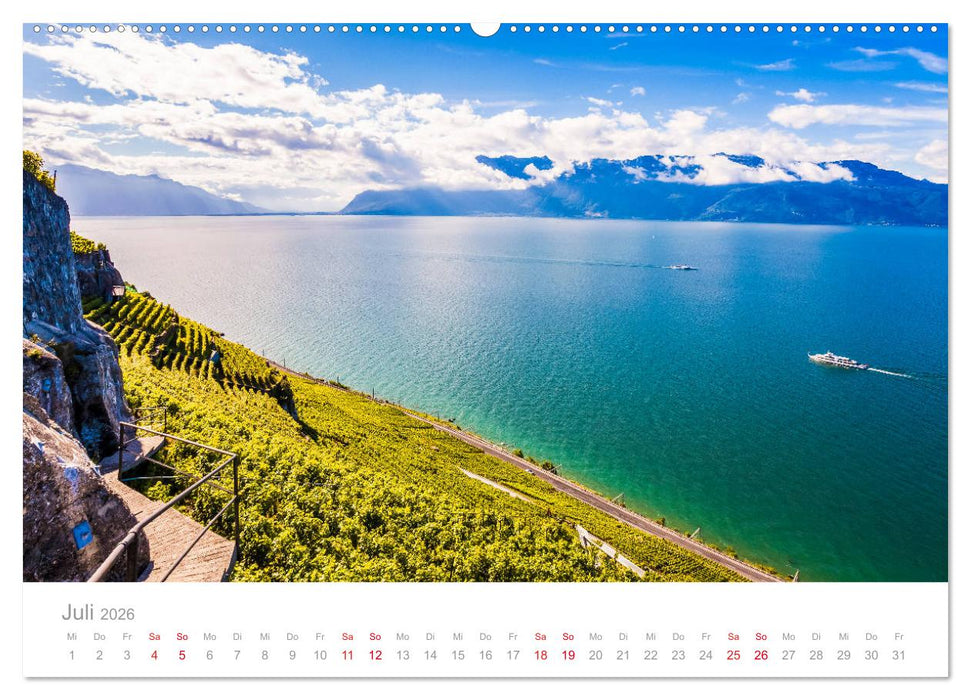 TRAUMZIELE DER SCHWEIZ Impressionen (CALVENDO Premium Wandkalender 2026)