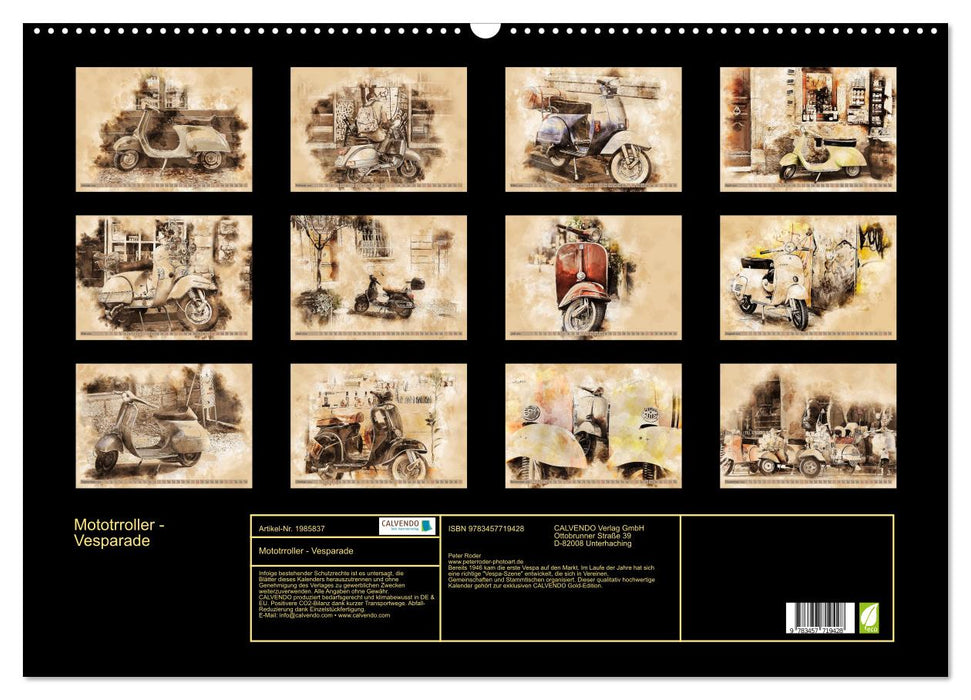 Mototrroller - Vesparade (CALVENDO Wandkalender 2026)