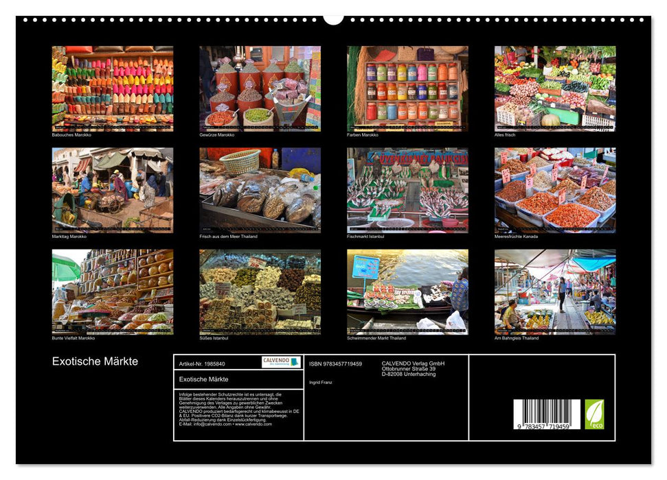 Exotische Märkte (CALVENDO Premium Wandkalender 2026)