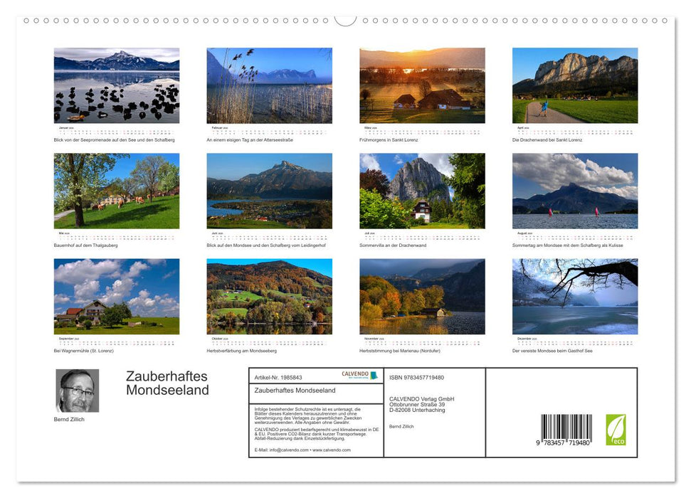 Zauberhaftes Mondseeland (CALVENDO Premium Wandkalender 2026)