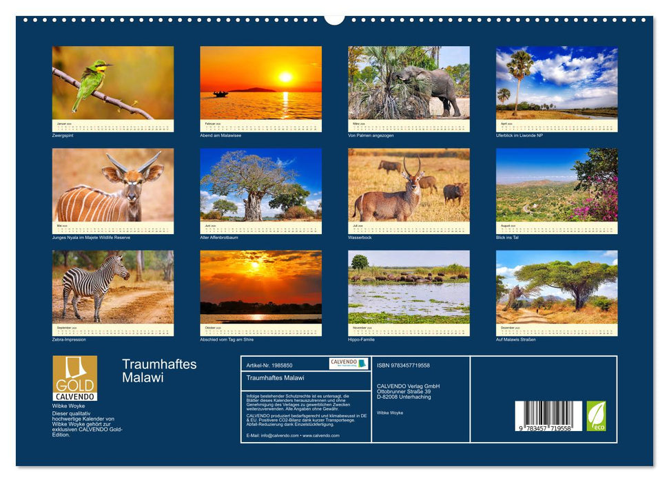 Traumhaftes Malawi (CALVENDO Premium Wandkalender 2026)