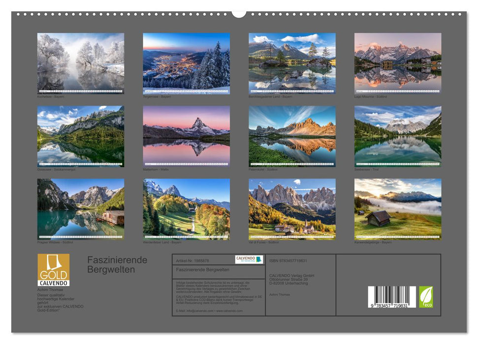 Faszinierende Bergwelten (CALVENDO Premium Wandkalender 2026)