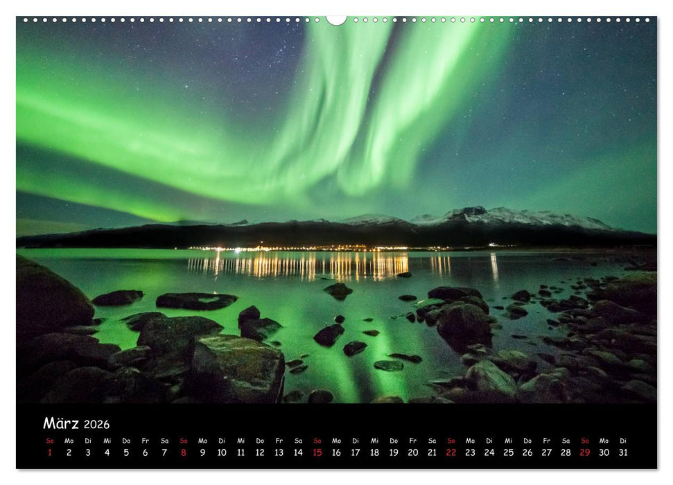Nordlichtkalender (CALVENDO Premium Wandkalender 2026)