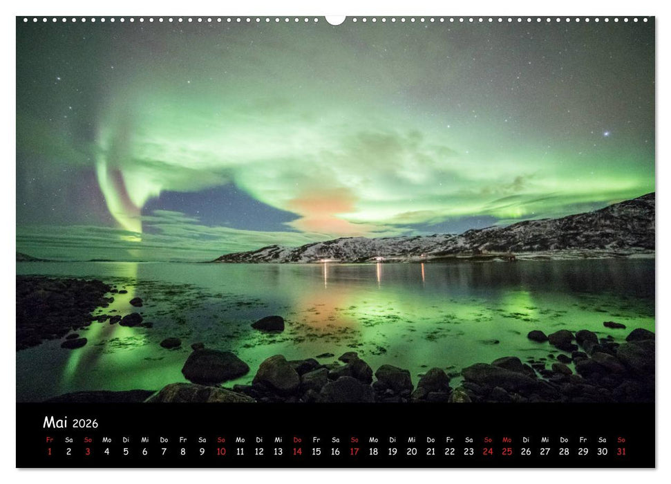 Nordlichtkalender (CALVENDO Premium Wandkalender 2026)