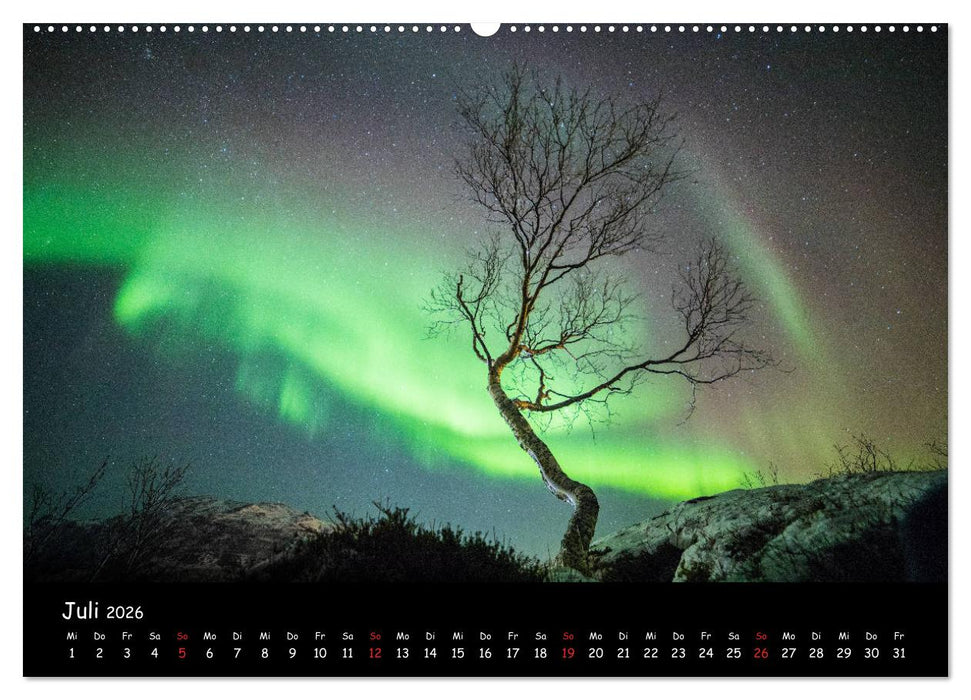 Nordlichtkalender (CALVENDO Premium Wandkalender 2026)
