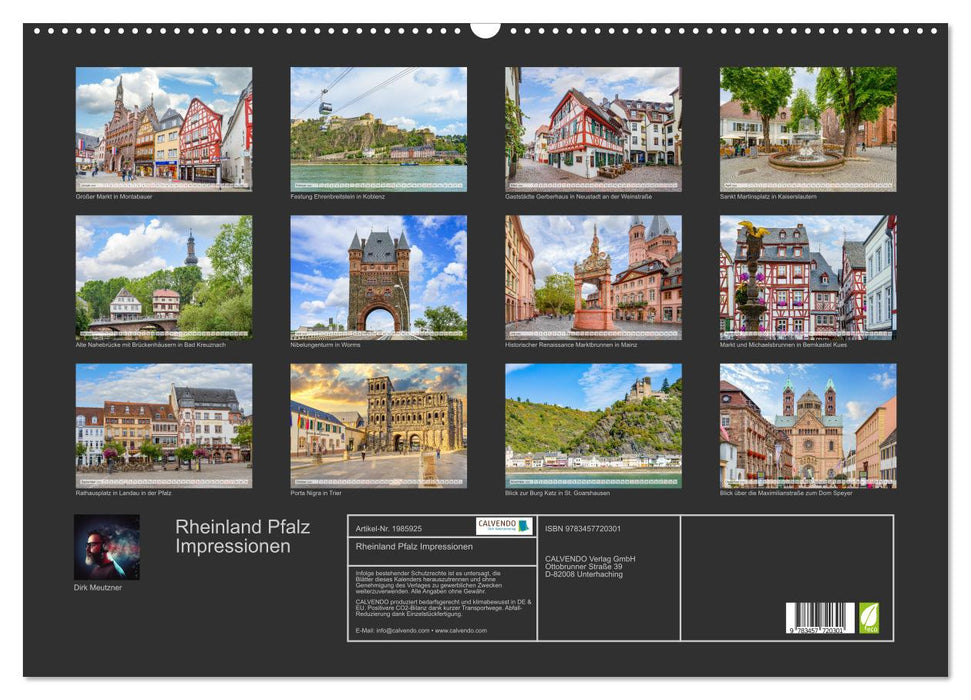 Rheinland Pfalz Impressionen (CALVENDO Wandkalender 2026)