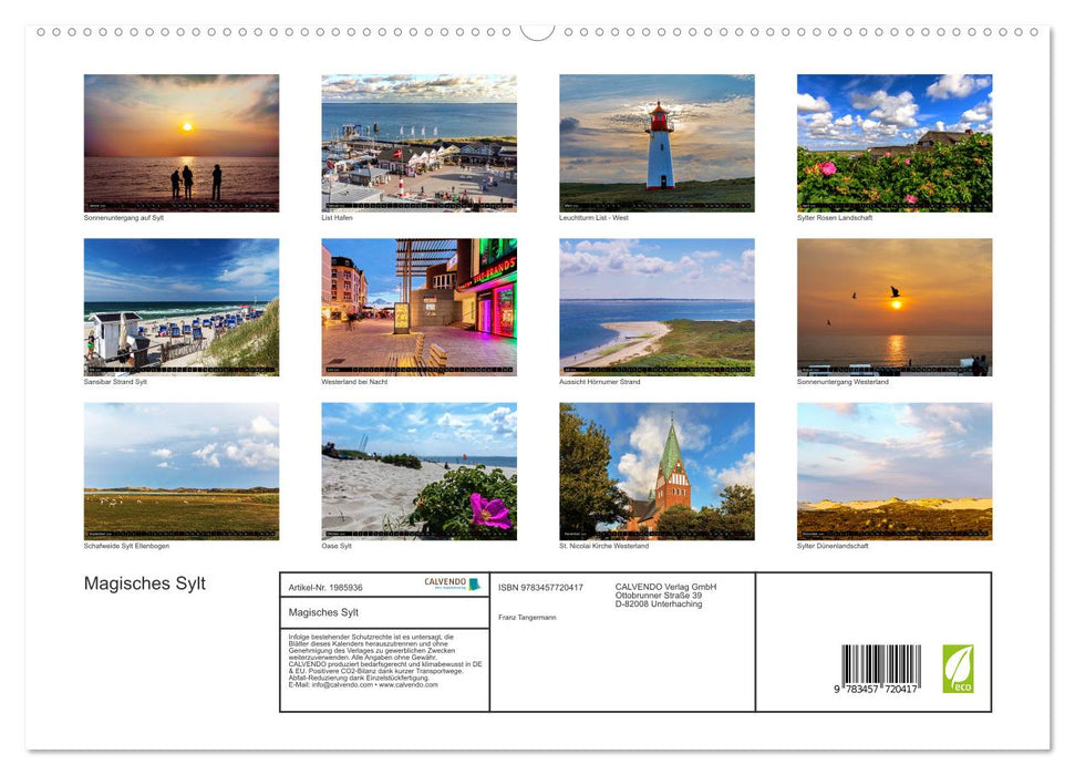 Magisches Sylt (CALVENDO Premium Wandkalender 2026)