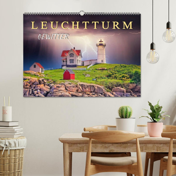 Leuchtturm Gewitter (CALVENDO Wandkalender 2026)