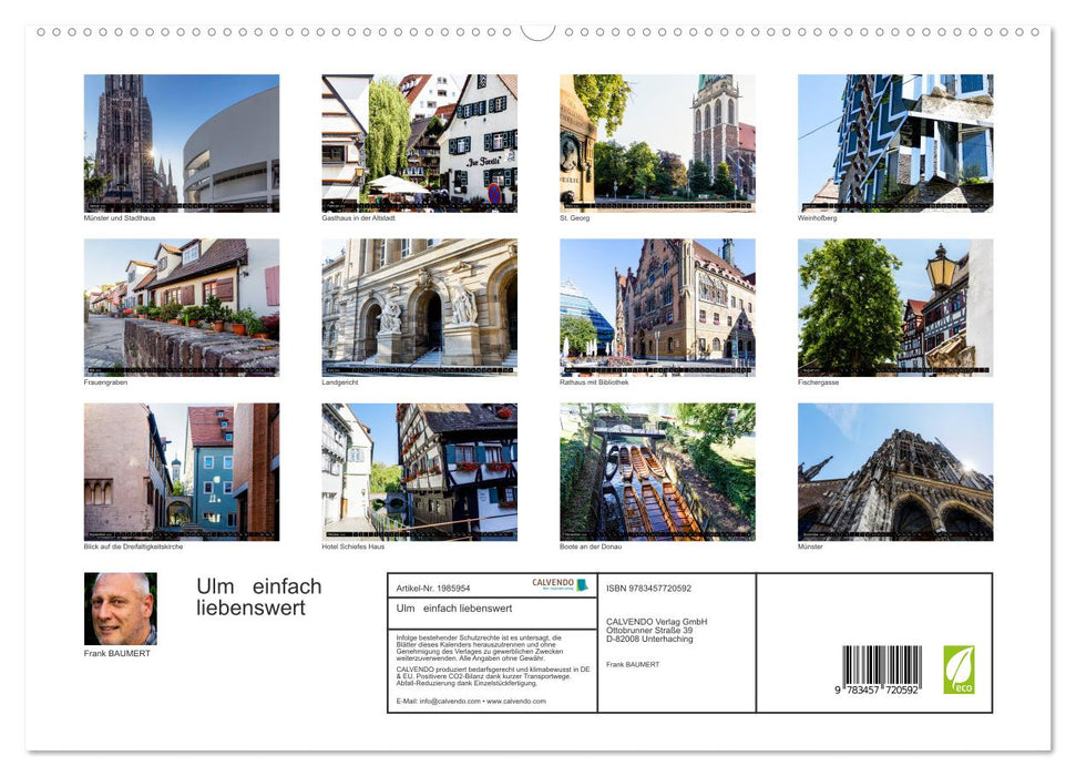 Ulm einfach liebenswert (CALVENDO Premium Wandkalender 2026)