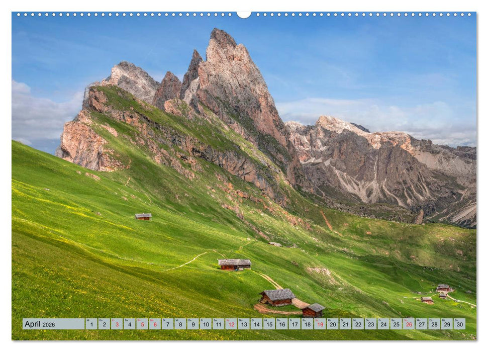 Dolomiten, Alpenparadies im Norden Italiens (CALVENDO Premium Wandkalender 2026)