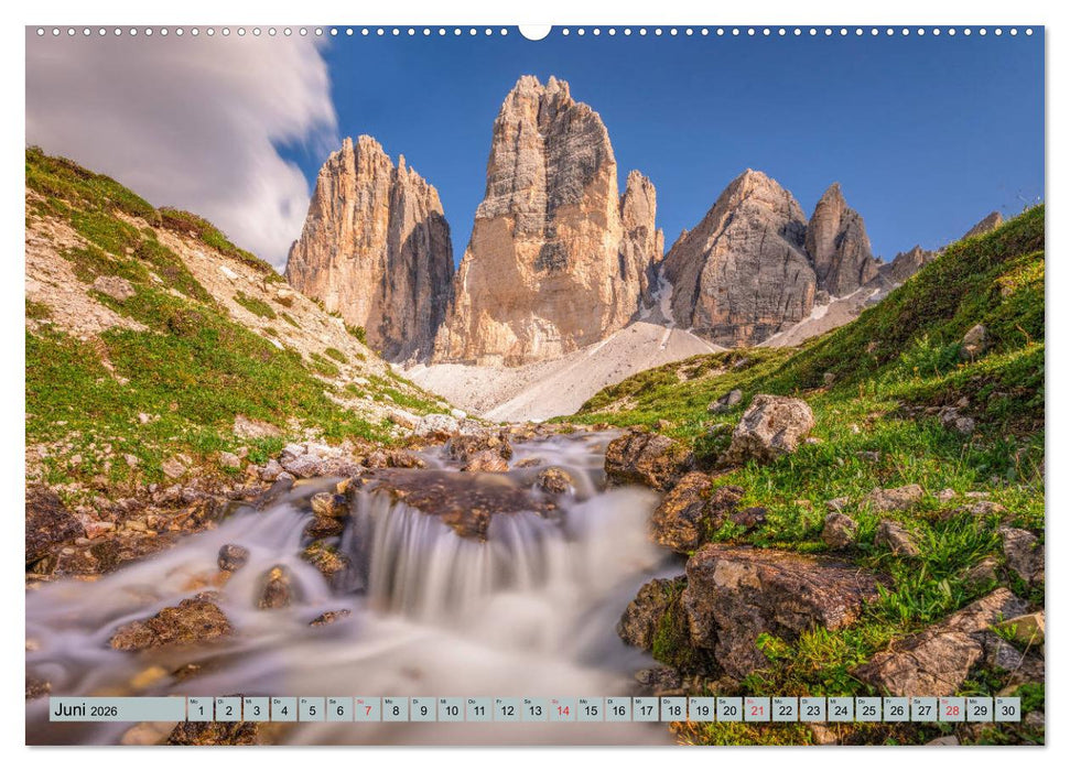 Dolomiten, Alpenparadies im Norden Italiens (CALVENDO Premium Wandkalender 2026)