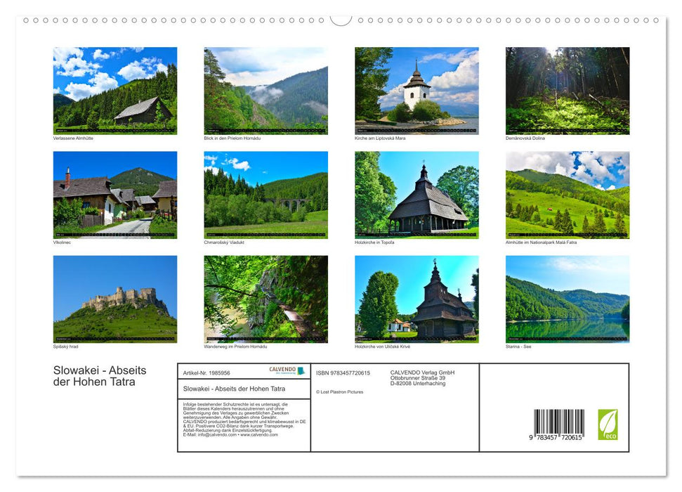 Slowakei - Abseits der Hohen Tatra (CALVENDO Premium Wandkalender 2026)