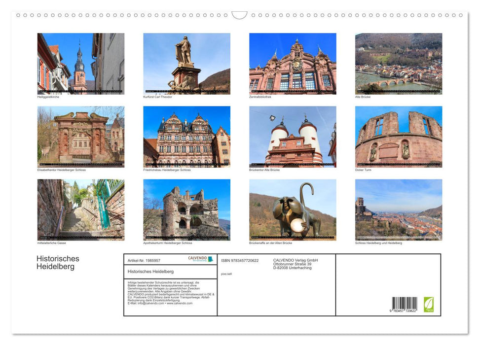 Historisches Heidelberg (CALVENDO Wandkalender 2026)