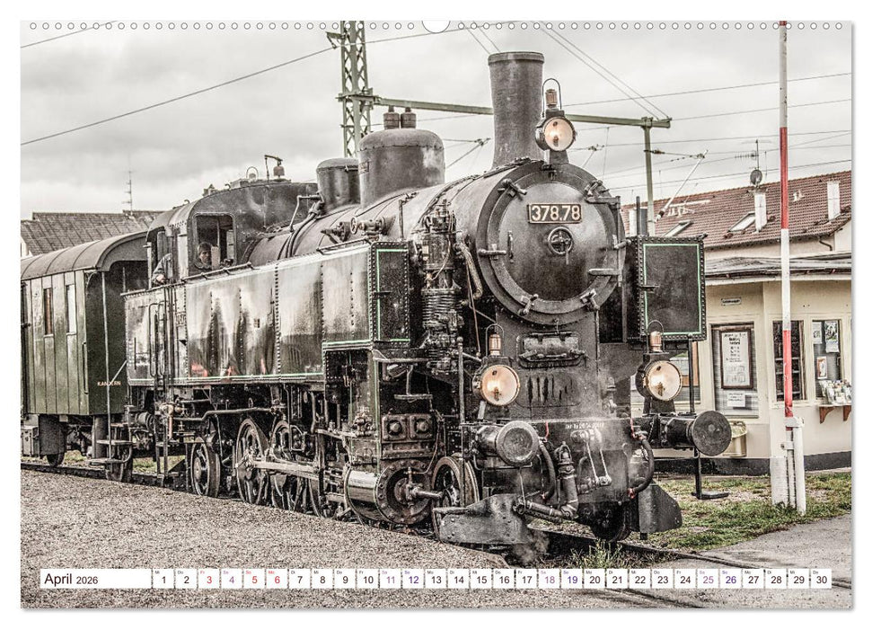 Dampflokomotiven - dampfende Stahlkolosse (CALVENDO Premium Wandkalender 2026)