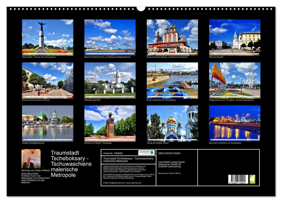 Traumstadt Tscheboksary - Tschuwaschiens malerische Metropole (CALVENDO Wandkalender 2026)