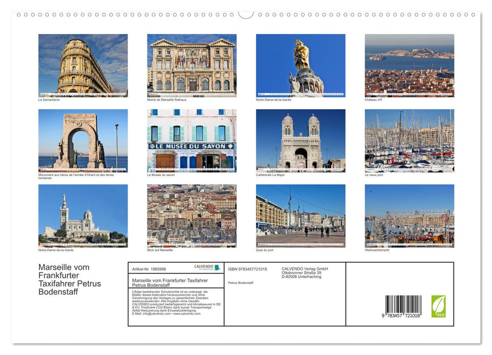 Marseille vom Frankfurter Taxifahrer Petrus Bodenstaff (CALVENDO Premium Wandkalender 2026)