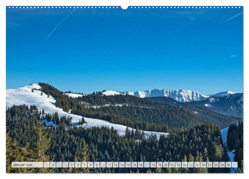 Sehnsuchtsziel Berge - Unterwegs in den Bergwelt rund um München (CALVENDO Premium Wandkalender 2026)