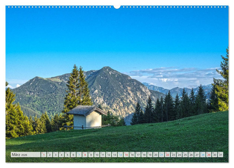 Sehnsuchtsziel Berge - Unterwegs in den Bergwelt rund um München (CALVENDO Premium Wandkalender 2026)