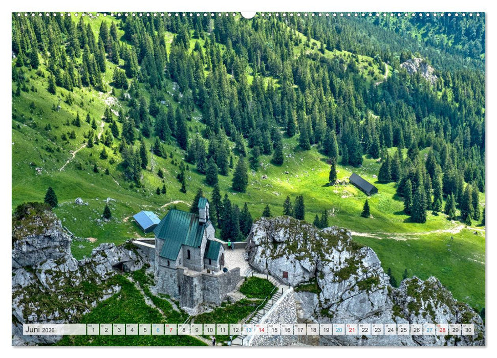 Sehnsuchtsziel Berge - Unterwegs in den Bergwelt rund um München (CALVENDO Premium Wandkalender 2026)