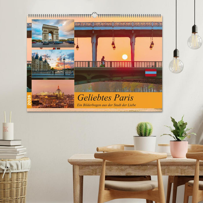 Geliebtes Paris - Ein Bilderbogen aus der Stadt der Liebe (CALVENDO Wandkalender 2026)