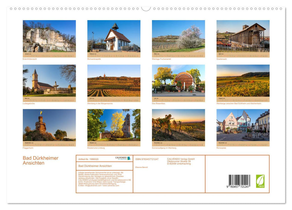 Bad Dürkheimer Ansichten (CALVENDO Premium Wandkalender 2026)