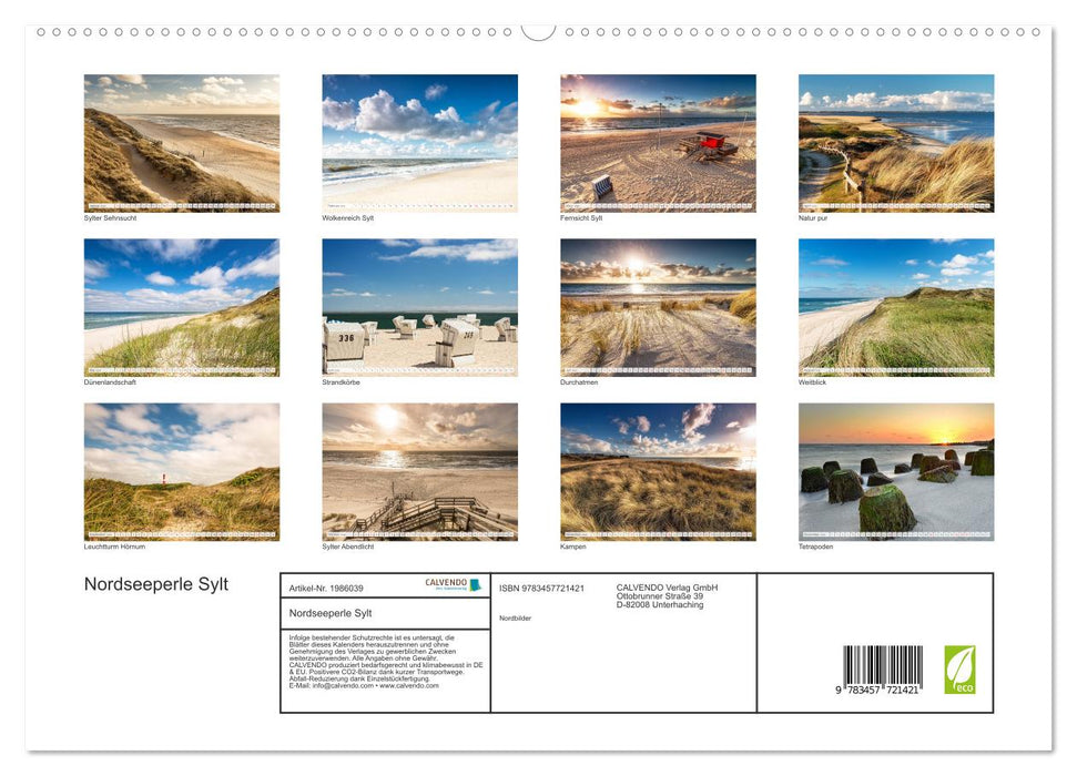 Nordseeperle Sylt (CALVENDO Premium Wandkalender 2026)