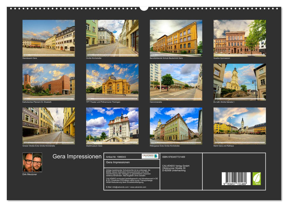 Gera Impressionen (CALVENDO Premium Wandkalender 2026)