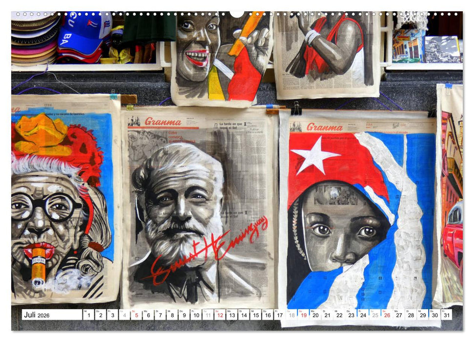 Hemingways Havanna - Ein Dichter und seine Stadt (CALVENDO Premium Wandkalender 2026)