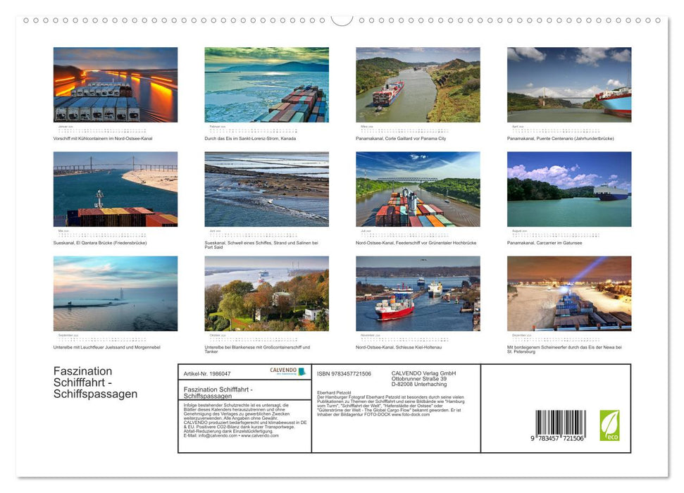 Faszination Schifffahrt - Schiffspassagen (CALVENDO Premium Wandkalender 2026)
