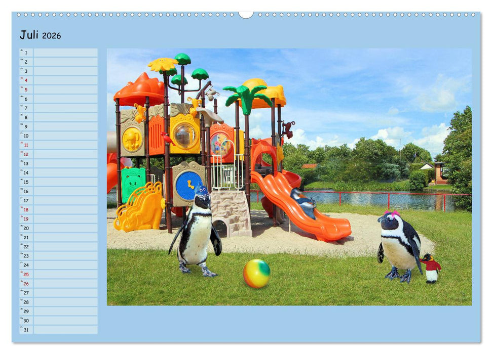 Pinguine privat Planer (CALVENDO Premium Wandkalender 2026)