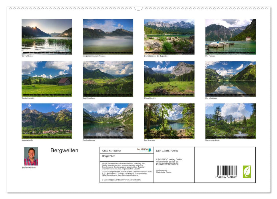 Bergwelten (CALVENDO Premium Wandkalender 2026)