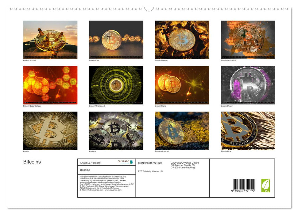 Bitcoins (CALVENDO Premium Wandkalender 2026)