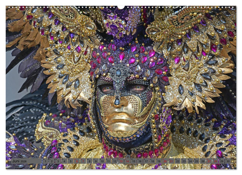 BUNT . PRÄCHTIG . FARBENFROH . Das ist der Karneval in Venedig (CALVENDO Wandkalender 2026)