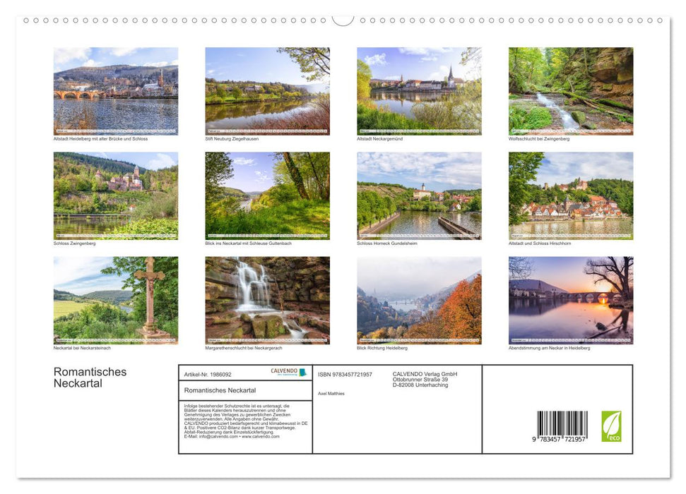 Romantisches Neckartal (CALVENDO Premium Wandkalender 2026)