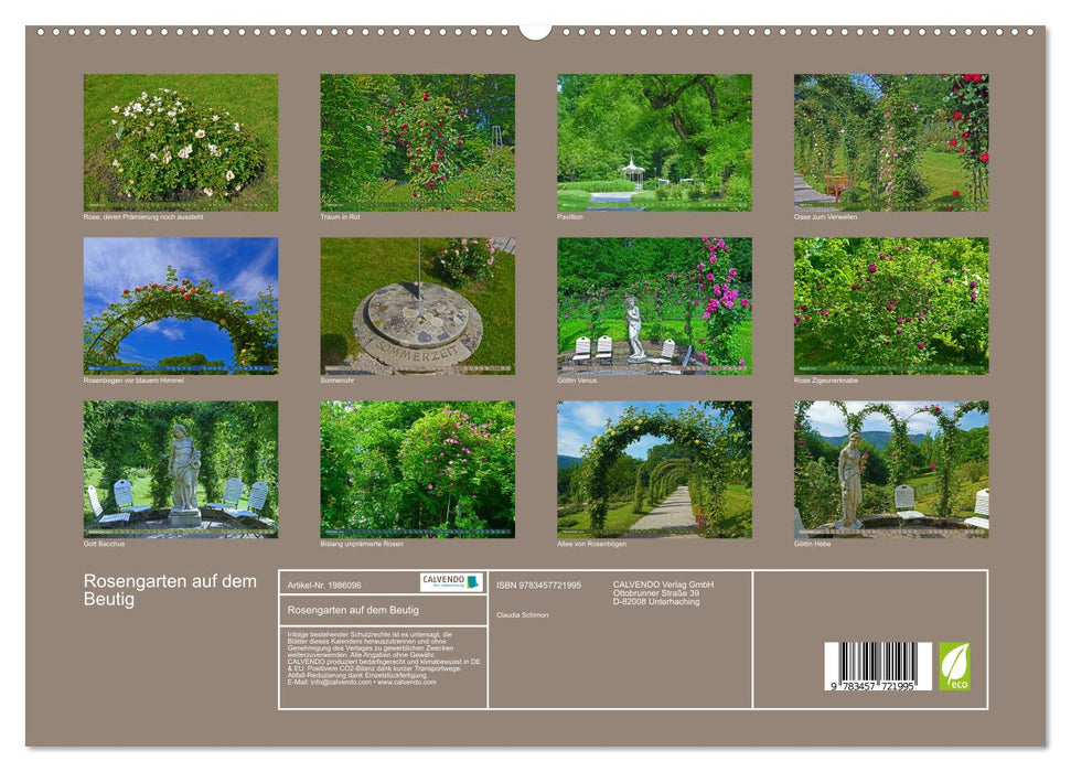Rosengarten auf dem Beutig (CALVENDO Premium Wandkalender 2026)
