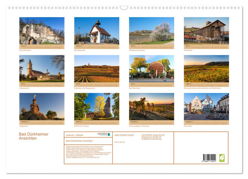 Bad Dürkheimer Ansichten (CALVENDO Wandkalender 2026)