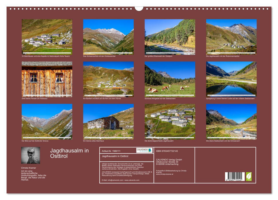 Jagdhausalm in Osttirol (CALVENDO Wandkalender 2026)