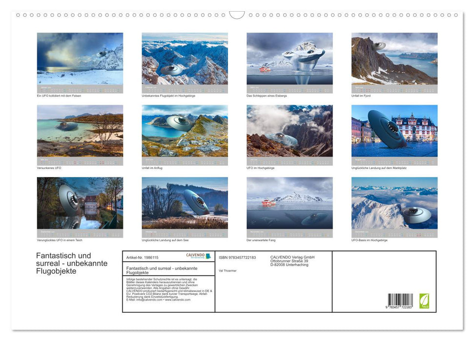 Fantastisch und surreal - unbekannte Flugobjekte (CALVENDO Wandkalender 2026)