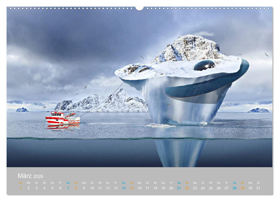 Fantastisch und surreal - unbekannte Flugobjekte (CALVENDO Wandkalender 2026)