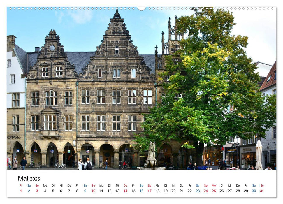 Münster - die liebenswerte Fahrradstadt (CALVENDO Premium Wandkalender 2026)