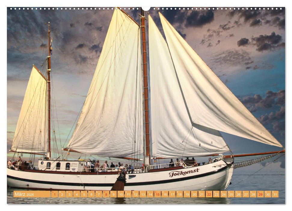 Segeln im Sonnenuntergang (CALVENDO Wandkalender 2026)