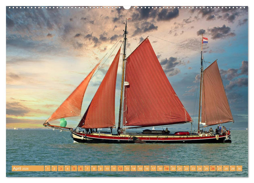 Segeln im Sonnenuntergang (CALVENDO Wandkalender 2026)