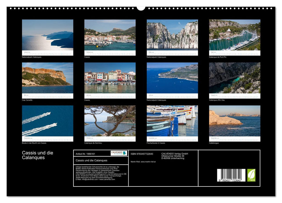 Cassis und die Calanques (CALVENDO Premium Wandkalender 2026)