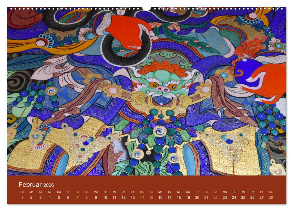Buddhistische Götter, Götzen und Dämonen (CALVENDO Wandkalender 2026)